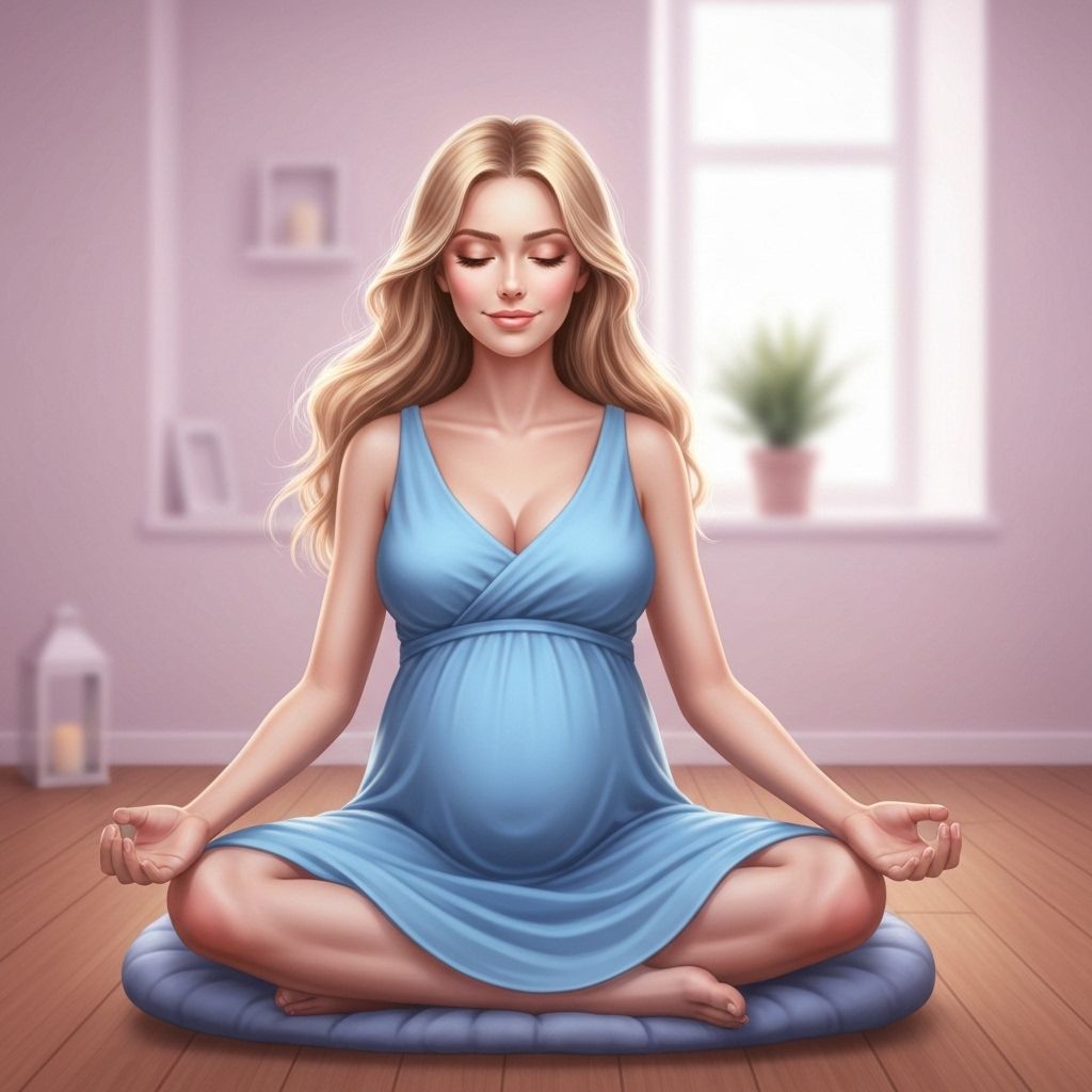 Peaceful pregnant woman in soft, natural lighting
